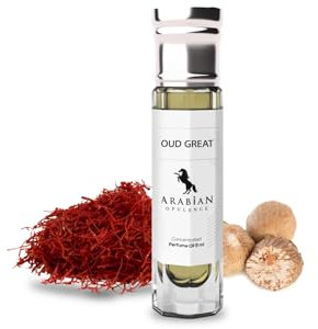 Arabian Opulence FR343 OUD GREAT Roll-on Parfümöl | Konzentriertes Parfüm Körperöl | Langanhaltendes Parfüm auf Ölbasis für Unisex | Reisegröße Alkoholfreies Fläschchen (6ml)