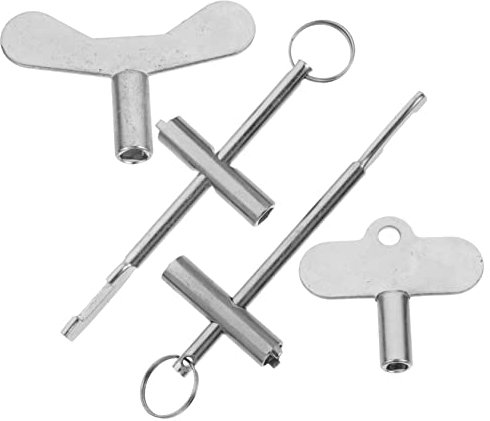 WOONEKY Water Meter Key Radiator Bleed Key Zinc Alloy Sturdy Simple Style Plumbing Tool for Opening Electric Cabinet and Toolbox Doors