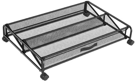 perfk Organizer portascarpe sottoletto, Facile da riporre, Contenitore portaoggetti Portatile Mobile e Girevole per Scarpe Oxford