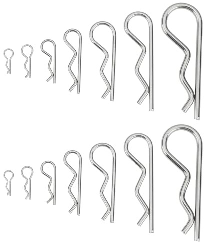 SG Store R-Clips, R-Clips, R-Clips, Spaltstifte, Haltefeder, Anhängerkupplung, Splinte, 1,0 mm, 1,2 mm, 1,5 mm, 2 mm, 2,5 mm, 3 mm, 4 mm, für Bauernhof, LKW, Autos, Camper, Rasen, Gartengeräte, 70