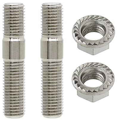 Radschrauben Radbolzen, 23/3/5/6/8/8/12 Stück 10mm Abgasbolzen Bolzen Gezahnte Nüsse M10x1.25 Verteiler Flanschbolzen Muttern Kit(2 pcs)