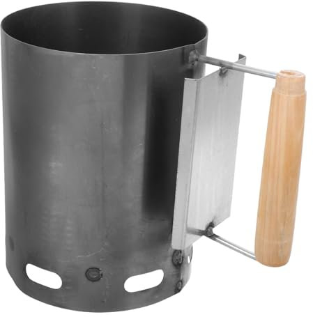 LAPYAPPE Chimney Starter Per Bbq Accensione Rapida e Facile Con Manico Isolato Per Camping e Grigliate All Aperto Strumento Resistente e Versatile Per Carbonella e Braciere