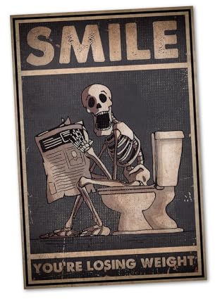 Smile Youre Loosing Weight Cartello divertente idea regalo – per toilette e bagni – 20 x 30 cm Forex in 3 mm di spessore