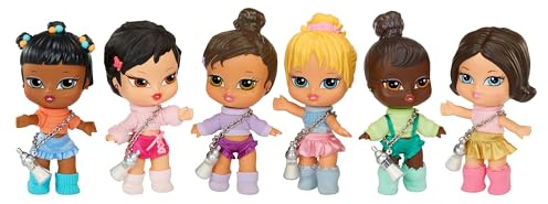 Bratz Babyz Runwayz - 1 Sammel-Modepuppe mit Modischem Outfit aus dem Sortiment, Niedliche Babypuppe mit Halskette, die auch Als Schlüsselanhänger Dient - Kinderspielzeug - Ideal für Kids ab 6 Jahre