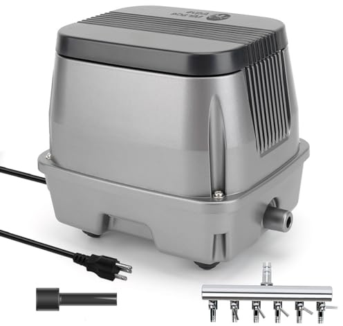AquaMiracle Linear Air Pump ZP-60 for Pond Aeration, 950GPH Septic Air Pump Pond Aerators for Outdoor Ponds, Waste Treatment, Aquarium, Fish Farm, Seafood Restaurant
