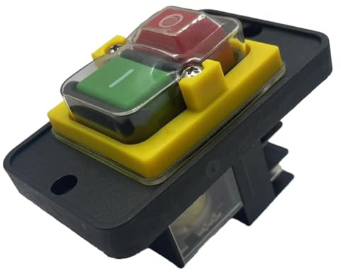 Cpolebev KJD12-14 Einbau-/Geräteschalter Magnetschalter 6 Polig 230V Stopp Druckschalter
