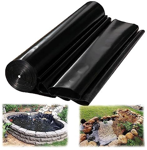 Telo impermeabile per laghetto da giardino, cascata, fontana, grandi fodere artificiali per laghetto per paesaggistica, 8 x 8 m