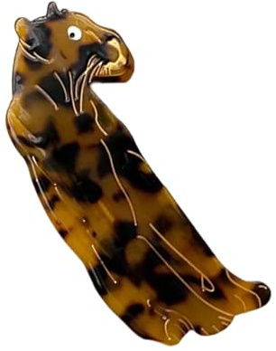 SLXLYH Haarklammer mit Leoparden-Motiv, schöne Valentinstag-Haarspange, starker Halt, Haarnadel (Druckfarbe)