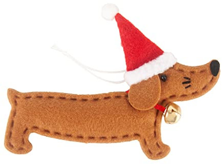ZwaitL Weihnachtsdackel-Hunde-Anhänger für Baum, Zuhause, Party, Garten, Innen- und Außenbereich, Dekoration, Türdekoration, Ornament, Zubehör