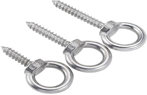 ZYAGH Augenschrauben 304 Edelstahl Augenmutter Schraube Rundring Schraubhaken M4 M5 M6 M8 M10 M12 Fur Edelstahl(50mm,M4 (1Pcs))