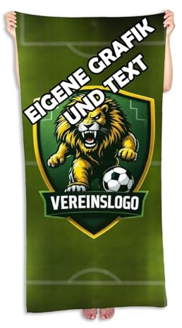 Kleines Handtuch Personalisiert mit Namen – 30x50 cm | Foto, Text & Logo | Selbst gestalten: mit Bild, Firmenlogo, Text bedrucken lassen | Gästehandtuch personalisiert | Baumwoll | langlebigem Druck