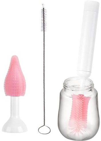 Electric Bottle Brush Cleaner - Electric Brush Travel Bottle Cleaner Set | Interchangeable Brushes Cleaning Tools for Cup Glass Household Kitchen Home