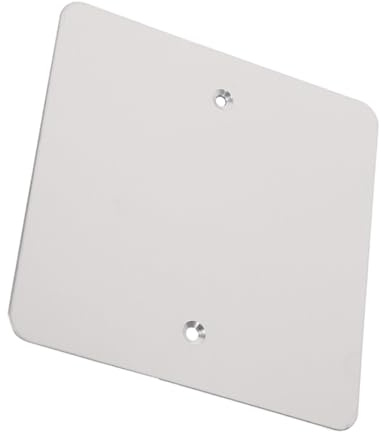 WOONEKY Placa Ciega de Acero Inoxidable Tipo Cubierta Metálica para Enchufes sin Uso Doble Orificio Fácil Instalación para Paredes y Techos Protección Duradera y Preciso