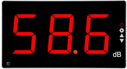 Fonometro, Fonometro con ampio schermo LCD Fonometro digitale montato a parete Misuratore di rumore digitale Tester di monitoraggio decibel