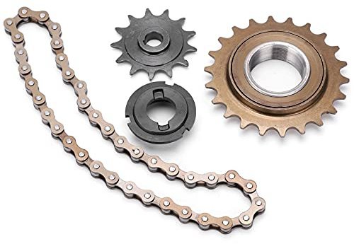 BONKZEBU Set Catena per Pignone per Bicicletta Robusta Combinazione di Potenziamento della Ruota Libera da 22 Denti per Ciclisti Materiale in Acciaio