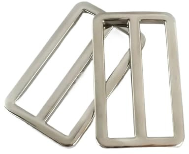 HUDFVIOI Hebilla de Metal Hebillas de correa for bolsa Metal, hebilla anillo rectangular, ajustador bucle deslizante trideslizante, gancho cierre for mochila, accesorios DIY, 5 uds(Silver,16mm)