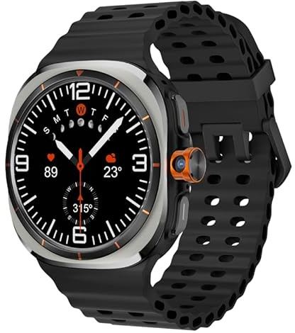 DIAWAY Smartwatch con SIM Card, U8 Ultra Android Smart Watch 2.0 Pollici Touch Screen Bluetooth Chiamate GPS Fotocamera 180° Fitness Tracker Frequenza Cardiaca Monitor Sonno 900mAh Android iOS Nero