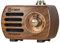 PRUNUS R-818 Holz Mini Radio Klein, Retro Radio mit Bluetooth Lautsprecher, tragbares FM UKW Radio, Wiederaufladbares Radio, Basslautsprecher mit exzellenter Bassqualität. (Walnußholz)