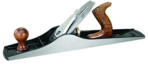 Groz 22 Jointer Plane No. 7 with 60mm Cutter, Cast Iron Base, Adjustable Frog for Edge Jointing, Hardwood Handles (JP/7)