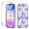 Yoedge Kickstand Phone Case for iPhone 8/SE 2022/7/SE 2020 4,7, 360°Rotatable Magnetic Ring Holder Cases, Full Body Shockproof Silicone TPU Back Cover with Built-in Screen Protector Case, Butterfly