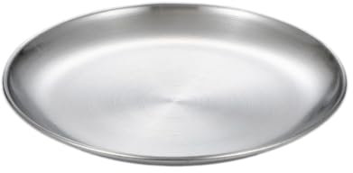 2 platos llanos de acero inoxidable 304, diámetro de 30 cm, vajilla redonda de acero inoxidable, paleta de metal, vajilla para decoración de mesa, camping, fiesta, barbacoa, postres, ensaladas,