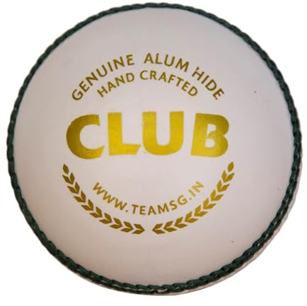 SG Test Cricketbollar (vit, 1-pack) | Vattentät läderboll | Lämplig för övningsspel | Turneringsspel kork