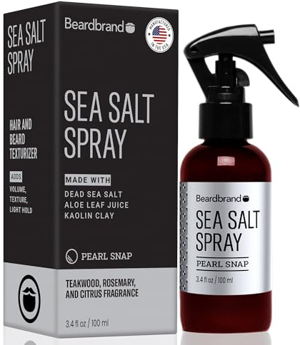 Beardbrand Sea Salt Spray for Men – Texturizing Hair Mist with Pearl Snap Scent | Adds Volume & Natural Matte Finish | Beach Waves, Lightweight Hold – 3.4 oz