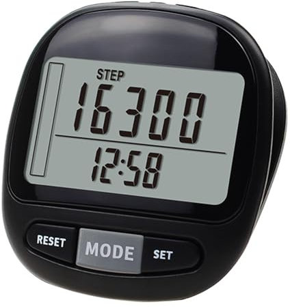 HUANGING Podomètre à écran LCD avec clip de ceinture pour compteur de distance et compteur de pas, podomètre numérique, équipement de fitness