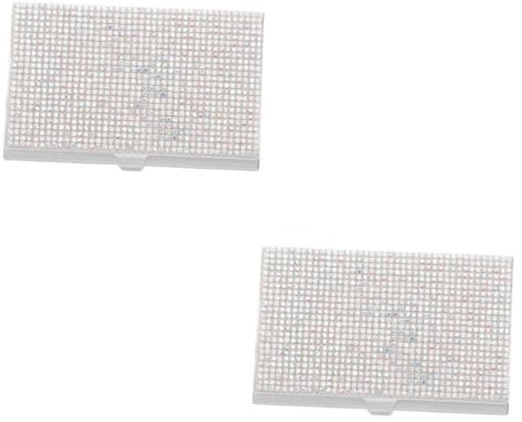 Operitacx 2stücke Portable Visitenkartenhalter Mit Großer Kapazität Eleganter Organizer Für Geschäftskarten Und Namenskarten Für Büro Und Unterwegs Silberne Metallausführung