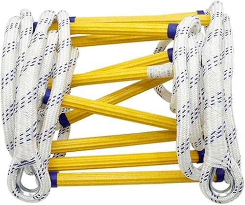 PLHBVDFWE Escalera Blanda de Cuerda para Escape de Emergencia, Escalera Flexible de Escape en Caso de Incendio con Gancho para Adultos Desde Ventanas y Balcones, Escalera de Cuerda