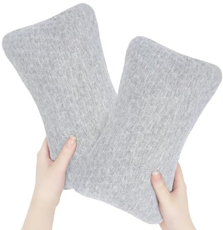 Blublu Park Kleine Kopfkissen für Besseren Schlaf, 11x 7 Kleines Kissen für Reise & Flugzeug, Mit Box, Waschbar, Nackenkissen für Erwachsene, Kinder, Haustiere, Hellgrau - 2 Stück