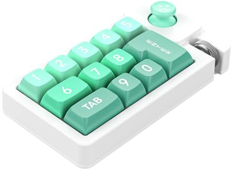 YUXITA K810 - Teclado pequeño de 12 teclas, intercambiable en caliente, teclado mecánico para juegos, macro y joystick