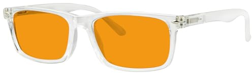 Eyekepper Nachtzeit Blau Licht Blockierung Lesebrille Männer Frauen mit Orange Getönt Filter Linse - Anti Digital Bildschirm Blendung UV Strahl Computer Lesehilfe - Transparent+1.50