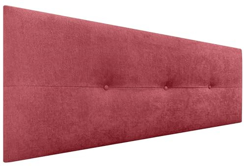 DHOME Kopfteil aus Kunstleder oder Stoff AQUALINE Pro Kopfteil Polsterkopfteil Luxusbett (Stoff Rot, 145cm (Betten 120/135/140))