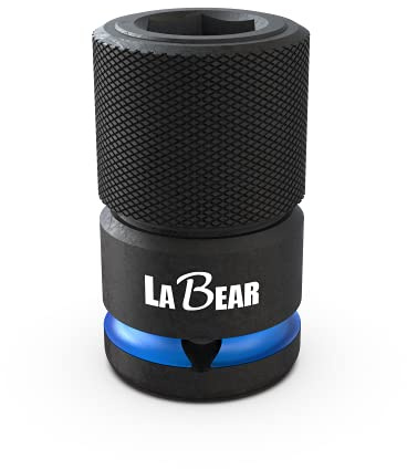 LABEAR - Adaptador de llave de impacto, 1/2 pulgada hembra a convertidor hexagonal de 7/16 pulgadas, liberación rápida, portabrocas de cambio rápido, adaptador de broca cuadrada a hexagonal, adaptador