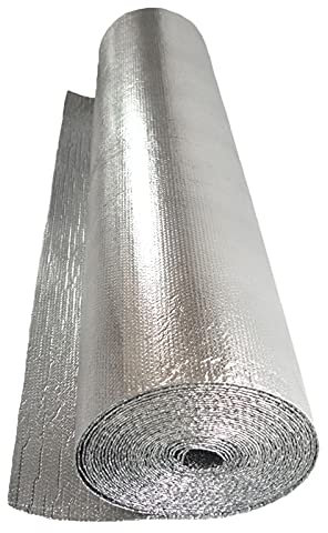 Isolierfolie Dämmfolie Reflektierende Luftpolsterfolie für Heizkörper, Luftpolsterfolie, 5 mm, wärmereflektierender Reflektor, Luftpolsterfolie, Aluminiumfolie, Isolierung, Selbstklebende Aluminiumfo