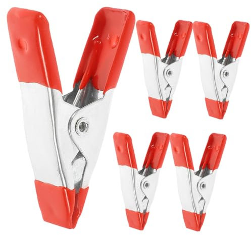 5 Pcs Red Aluminium Alloy 2 Inch A-Frame Spring Clamps for Woodworking