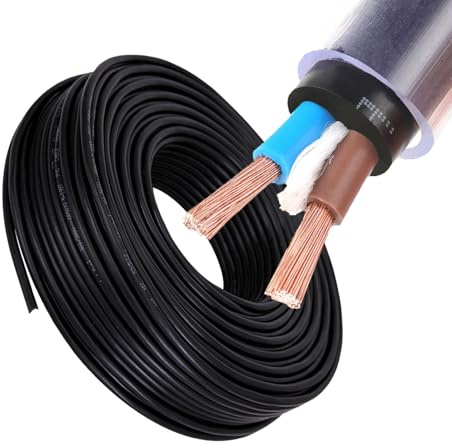 2.5mm² Outdoor Waterproof Electrical Wire, 30FT Low Voltage Pure Copper Conductor, Flexible Extension Cable for Automotive, RV, Marine, Solar, Stranded Wires(320ft,2.5mm²)