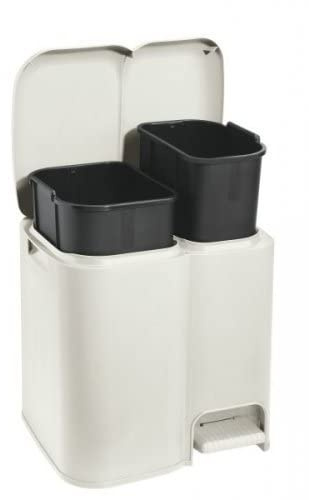 Tontarelli PATTUMIERA DIFFERENZIATA Patty 2 Colore Panna 13+8LT 39X32,5 XH41CM Cucina CASA 1 Pezzo
