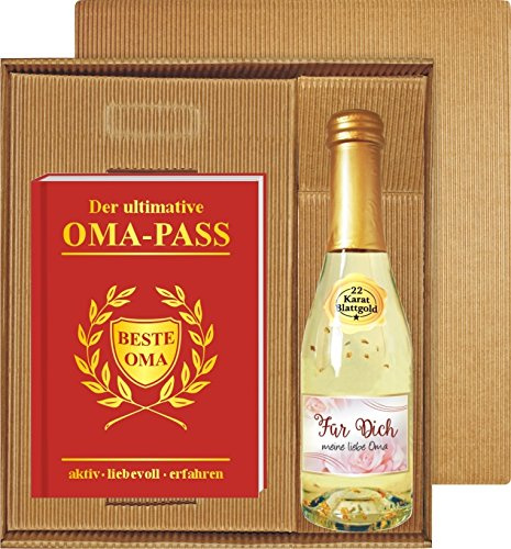 AV Andrea Verlag Der ultimative Oma Pass Willkommen im Ruhestand Rente Omi Pensionär Rosenlikör Prosecco Goldsekt 22 Karat Gold Unruhestand (Der ultimative Oma Pass + Goldsekt Für Dich Liebe Oma)