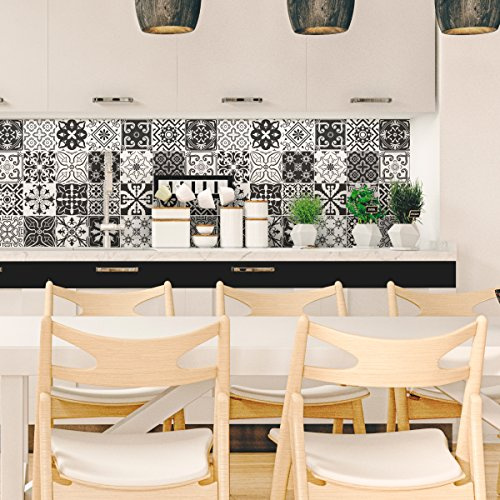 Azulejos adhesivos, multicolor, col-tiles-ROS-A908_20x20cm
