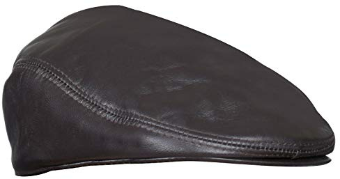 Infinity Leather Echtes Aus Leder Ivy Barett Zeitungsjunge Gatsby Golf Cabbie Schiebermütze
