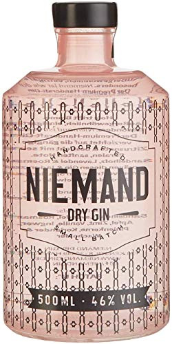 Niemand Handcrafted Dry Gin 0,5l 500ml (46% Vol) Gin Tonic Ginliebhaber- [Enthält Sulfite]