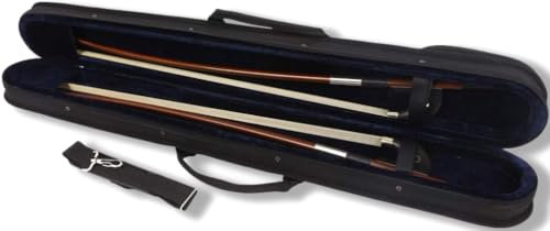 Yinfente Aufrechter Kontrabassbogen Fall String Bass Case für Bassbogen Deutsch Französisch Stil Loch 2pcs Bow Bag Box