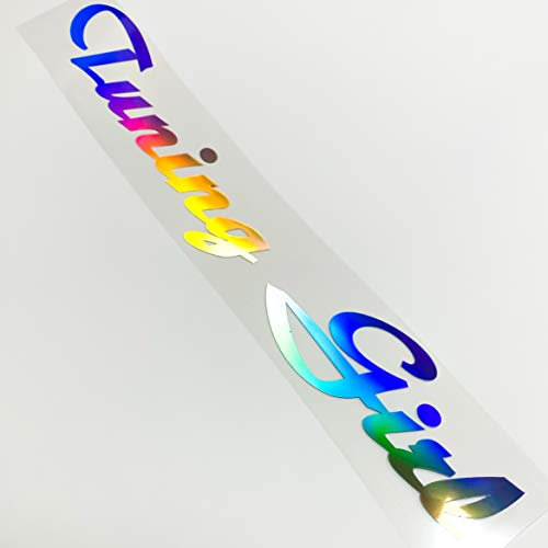 Autoaufkleber Lady Sticker Tuning Aufkleber Girl Sticker Hologram Frauenaufkleber Oilslick 3D Effekt Glitzer Geschenk für Frauen