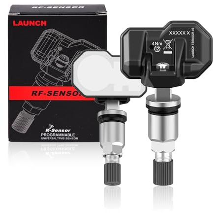 LAUNCH Universal Programmable OEM TPMS RF-Sensor, 2 in 1 Dual Frequency 315Mhz & 433Mhz, Metal, Modern, High Accuracy, 20 - 80 PSI, -40°C, Automotive, Vehicle Tire Pressure Monitoring