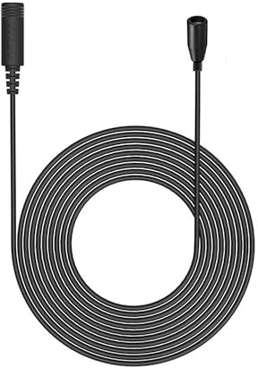 Deity W.Lav Pro Professionelles Lavalier-Mikrofon 4mm 1,8 m Kondensatormikrofon IP57 wasserdicht 83 dB im Durchmesser Mikrofon für Vlog Live (Schwarz, Ohne Microdot-Adapter)