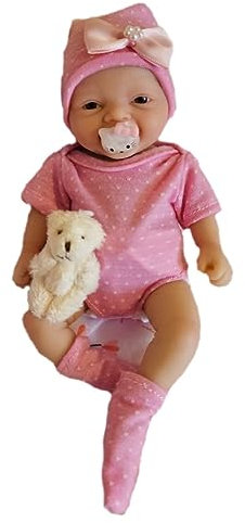 Small Real Full Body Soft Silicone Baby Doll Lifelike Mini Reborn Doll Surprice Children Anti-Stress (Luna)