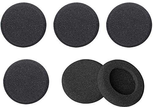 Schiuma Paraorecchie,Padiglioni Cuffie,Ricambi Cuffie,6pcs Copri Auricolari,Cuscinetti Cuffie,Pad Cuffie,Copri Cuffie,Cuscinetti Auricolari di Ricambio Schiuma Spugna per Auricolari Cuffie-50mm,Nero