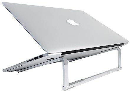 MMOBIEL Laptop Stand Faltbar - Laptop Ständer 10 bis 18 Zoll - Laptophalterung Universal - Laptopständer für den Schreibtisch Kompatibel mit MacBook, Notebook, ASUS, Acer, Dell und mehr - Aluminium